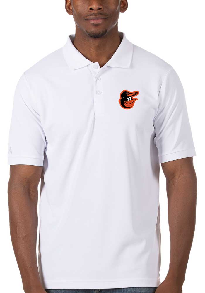 Men's Antigua Baltimore Orioles White Balance Polo