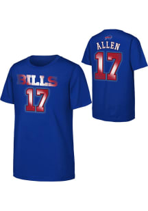 Josh Allen Buffalo Bills Youth Blue Thermal NN Player Tee