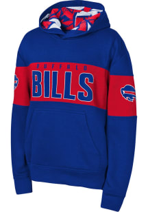 Buffalo Bills Youth Blue Red Zone Long Sleeve Hoodie