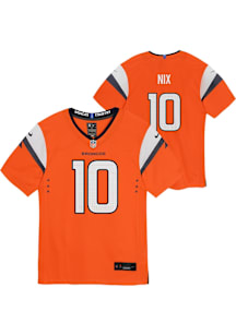 Bo Nix Denver Broncos Boys Orange Nike Home Replica Football Jersey