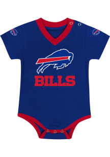 Buffalo Bills Baby Blue Team Captain Design Short Sleeve One Piece