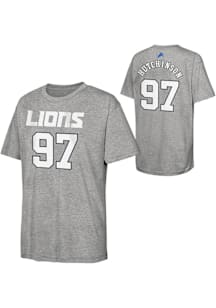 Aidan Hutchinson Detroit Lions Youth Grey NN Perf Performance Player Tee