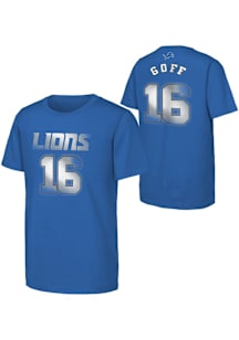 Jared Goff Detroit Lions Youth Blue Thermal NN Player Tee