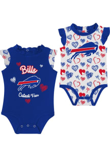 Buffalo Bills Baby Blue Happy Hearts Set One Piece