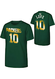 Jordan Love Green Bay Packers Youth Green Thermal NN Player Tee