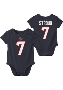 CJ Stroud  Nike Houston Texans Baby Navy Blue NN Short Sleeve Player One Piece