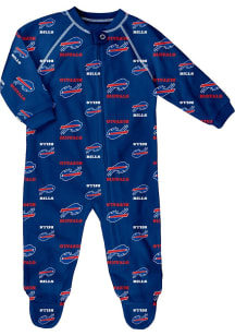 Buffalo Bills Baby Blue Raglan Loungewear One Piece Pajamas