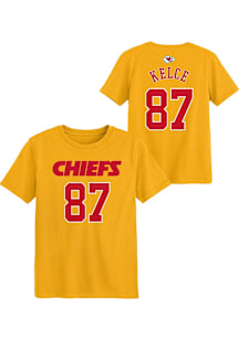 Travis Kelce  Kansas City Chiefs Boys Gold NN Short Sleeve T-Shirt