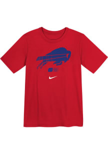 Nike Buffalo Bills Boys Red Nike Faded Essential Short Sleeve T-Shirt