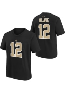 Chris Olave New Orleans Saints Youth Black Nike NN Player Tee
