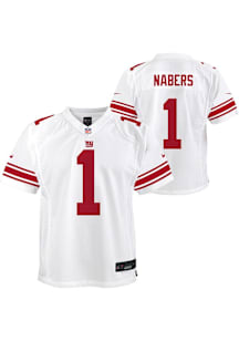 Malik Nabers New York Giants Youth White Nike Away Replica Football Jersey