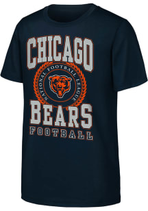 Chicago Bears Youth Navy Blue Stitched Up Short Sleeve T-Shirt