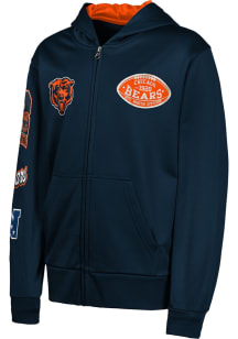 Chicago Bears Youth Navy Blue Training Camp Long Sleeve Full Zip Jacket