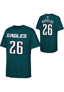 Saquon Barkley Philadelphia Eagles Youth Teal NN Perf Performance Player Tee