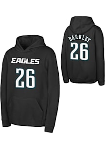 Saquon Barkley Outer Stuff Philadelphia Eagles Youth NN Long Sleeve Player Hoodie Black