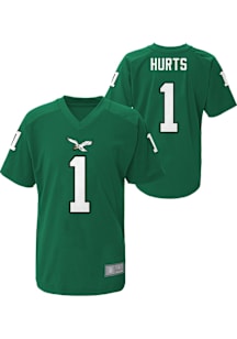 Jalen Hurts Philadelphia Eagles Youth Kelly Green V-Neck Retro NN Player Tee