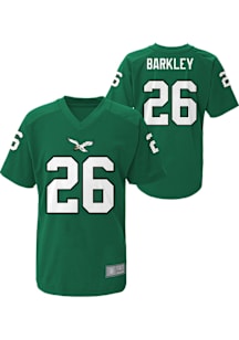 Saquon Barkley Philadelphia Eagles Youth Kelly Green V-Neck Retro NN Player Tee