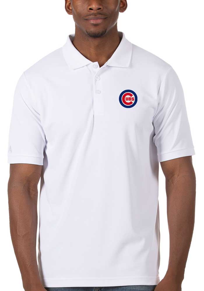 Antigua Men's Chicago Cubs Tribute Short Sleeve Polo Shirt