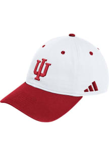 Adidas White Indiana Hoosiers BASEBALL SLOUCH Adjustable Hat