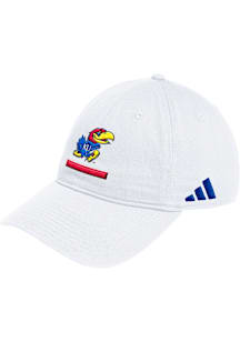Adidas Kansas Jayhawks LR SLOUCH Adjustable Hat - White