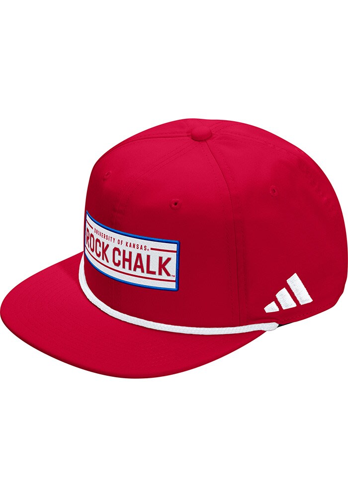 Kansas Jayhawks Adidas Red LR ROPE ADJ CAP Snapback Hat