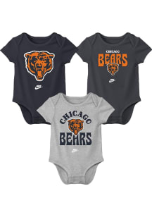 Nike Chicago Bears Baby Navy Blue Nike Retro Logo One Piece