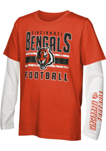 Cincinnati Bengals Youth Orange 3 in 1 Long Sleeve T-Shirt