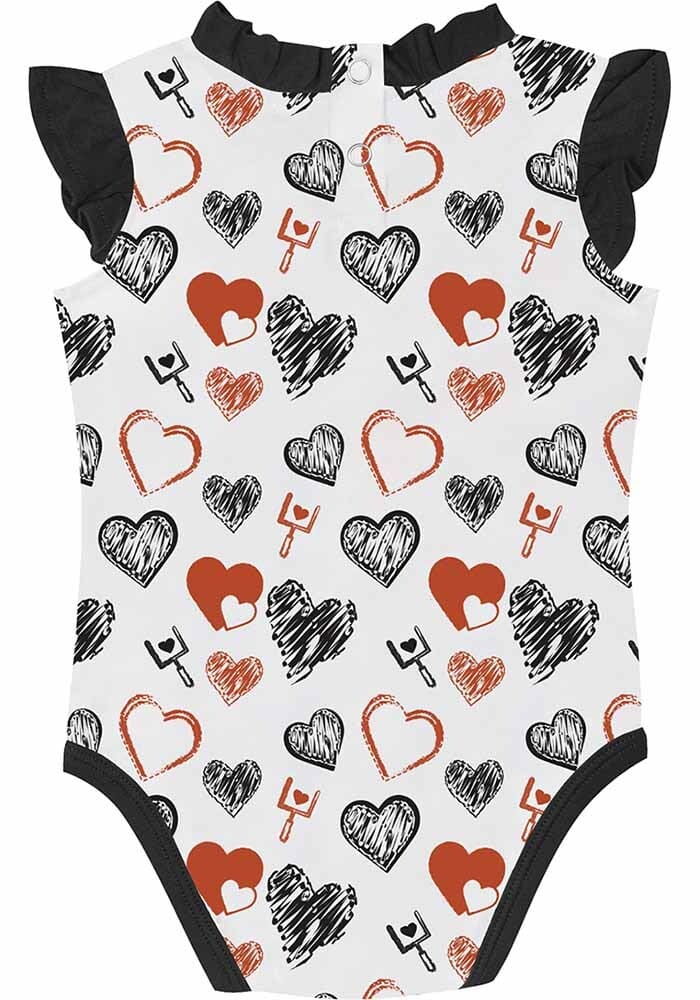 Cincinnati Bengals Baby Black Happy Hearts Set One Piece