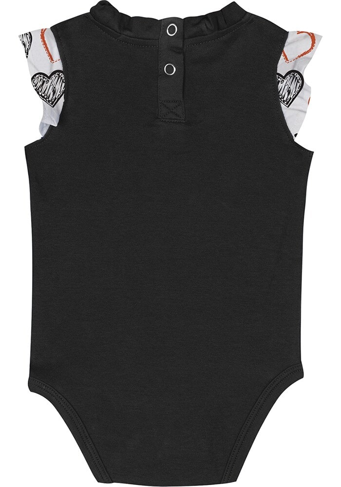 Cincinnati Bengals Baby Black Happy Hearts Design Set One Piece