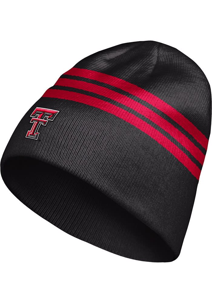 Texas Tech Red Raiders Adidas BLACK LR BEANIE Knit Hat - 133429792