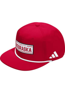 Nebraska Cornhuskers Adidas LR ROPE ADJ CAP Mens Snapback - Red