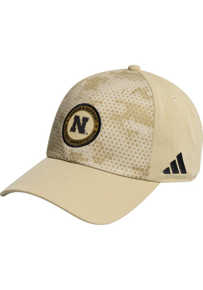 Adidas Nebraska Cornhuskers TAN MIL APP SLOUCH Adjustable Hat