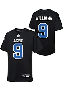 Jameson Williams Detroit Lions Youth Black Nike Game Football Jersey