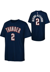 Shai Gilgeous-Alexander Oklahoma City Thunder Youth Navy Blue Flat NN Design Player Tee