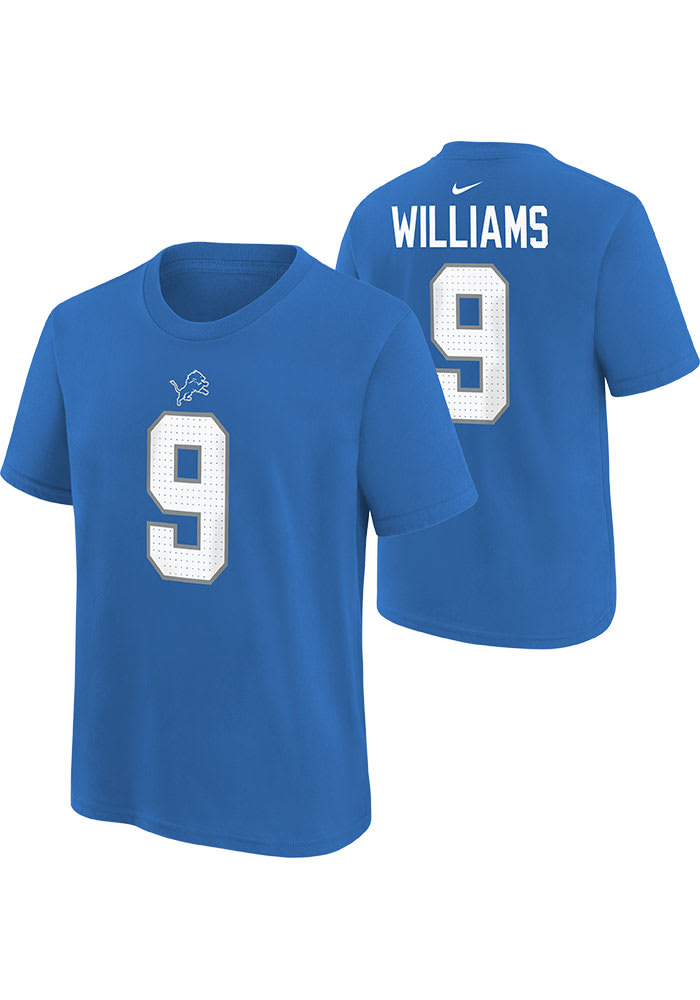 Jameson Williams Detroit Lions Youth BLUE Nike NN Short Sleeve