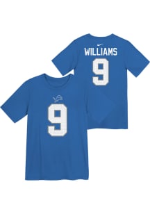 Jameson Williams  Detroit Lions Boys Blue Nike NN Short Sleeve T-Shirt