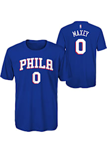 Tyrese Maxey Philadelphia 76ers Youth Blue Flat NN Player Tee