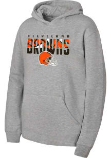 Cleveland Browns Youth Grey Gameday Long Sleeve Hoodie
