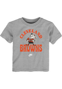 Nike Cleveland Browns Toddler Grey Nike Retro Groove Short Sleeve T-Shirt