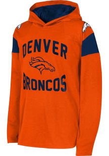 Denver Broncos Youth Orange The Champ Is Here Lightweight Long Sleeve Hoodie