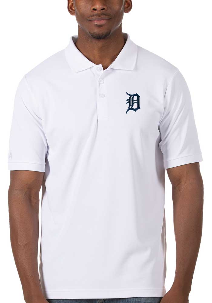 Antigua Detroit Tigers Orange Legacy Pique Short Sleeve Polo, Orange, 100% POLYESTER, Size XL, Rally House