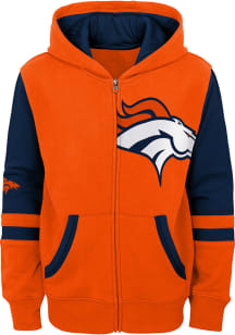 Denver Broncos Youth Orange Stadium Long Sleeve Full Zip Jacket