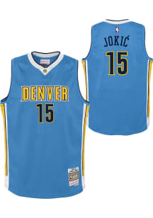 Nikola Jokic  Mitchell and Ness Denver Nuggets Toddler Blue Swingman Road Jersey Basketball Jers..