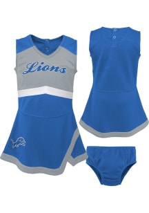Detroit Lions Girls Blue Cheer Captain Cheer Dress Set