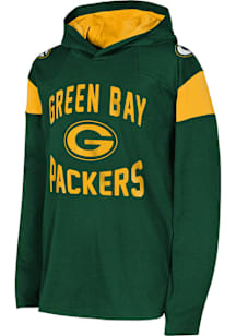 Green Bay Packers Youth Green The Champ Is Here Lightweight Long Sleeve Hoodie
