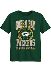 Green Bay Packers Boys Green Stitched Up Short Sleeve T-Shirt