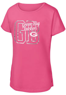 Green Bay Packers Girls Pink Signal Caller Short Sleeve Tee