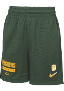 Nike Green Bay Packers Youth Green Nike Wordmark Shorts