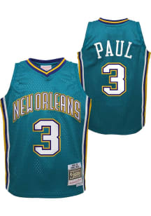 Chris Paul  Mitchell and Ness New Orleans Pelicans Youth Swingman Road Teal Basketball Jersey