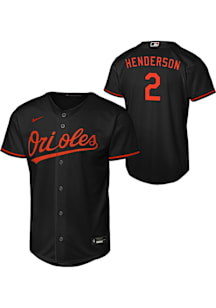 Gunnar Henderson  Nike Baltimore Orioles Youth Black Alt. 1 Replica Jersey